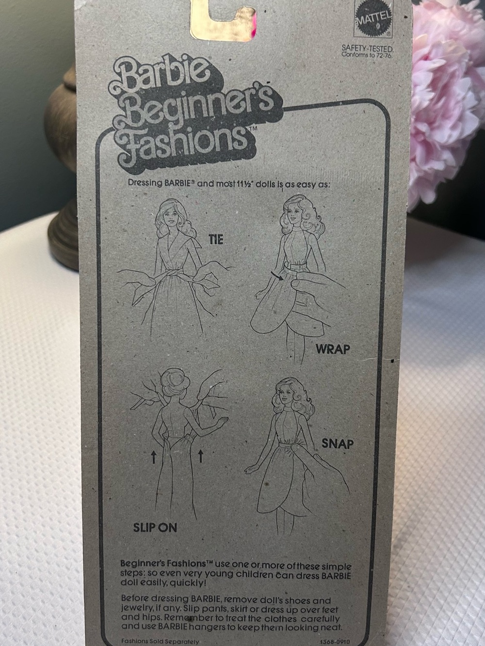 Vintage Barbie Beginner’s Fashions #1370 Mattel Collectible Carded Dress - Picture 2 of 3